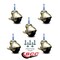 Service Caster 2 Inch Antique Brass Hooded Grip Neck Ball Casters with Brakes SCC, 5PK SCC-GN01S20-POS-WA-SLB-516-5 - alternate 5